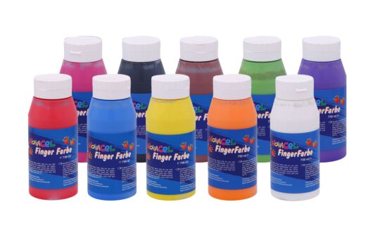 Fingerfarbe Set 10, je 750 ml