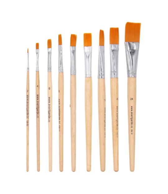 Torayhaarpinsel Flach Set 9