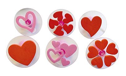Megastempel Herzmotive Set 6