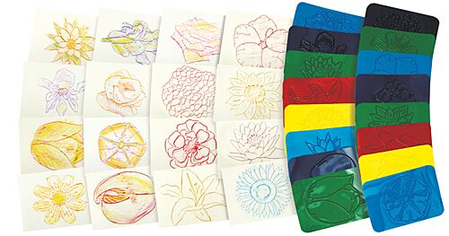 Malplatten Blumen Set 16 , 16 x 11 cm