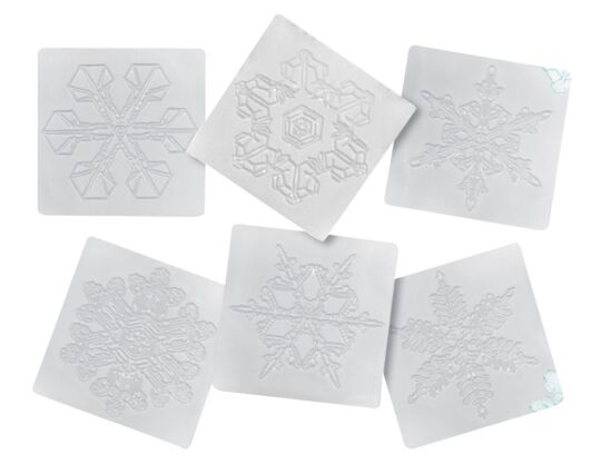 Malplatten Schneeflocken Set 6, 18 x 18 cm