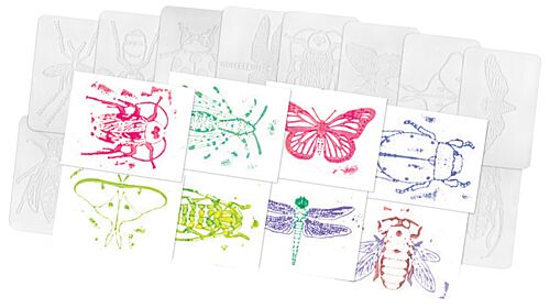 Malplatten Insekten Set 16, 16 x 11 cm