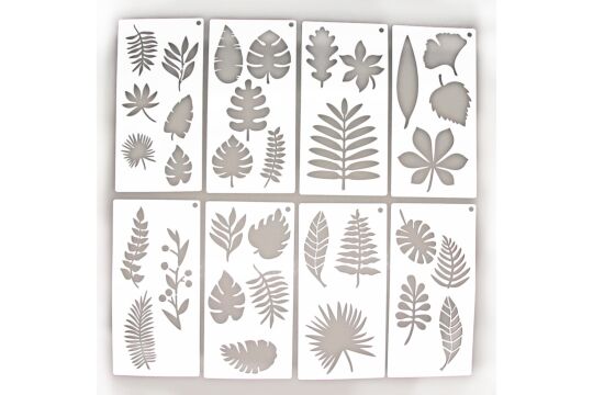 Blätterschablonen groß Set 8