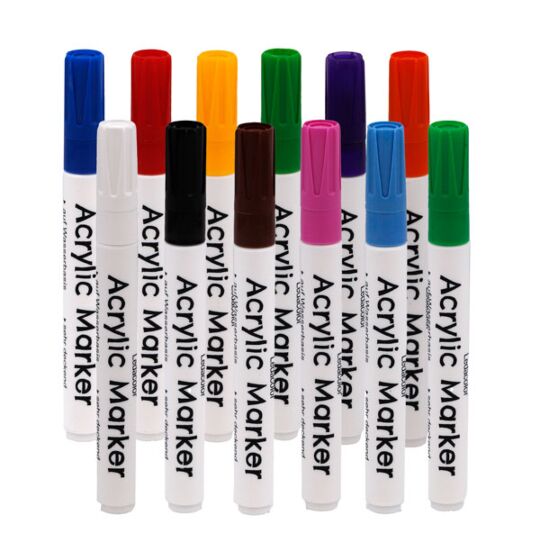 Acrylicmarker Mittel Set 12