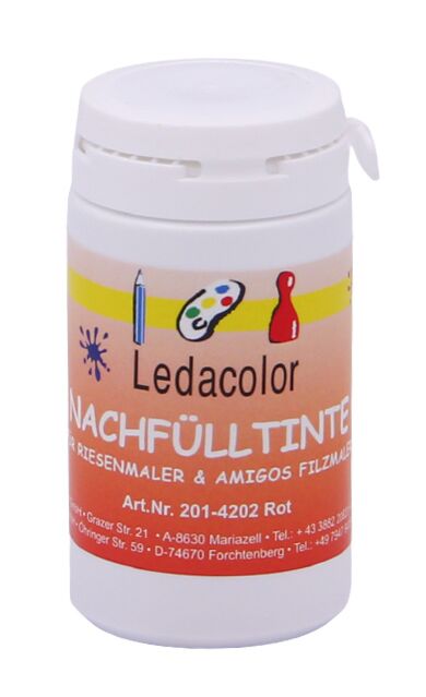 Nachfülltinte Riesenmaler+Amigos Rot, 100 ml