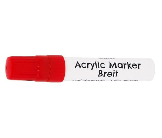 Acrylicmarker Breit, Rot