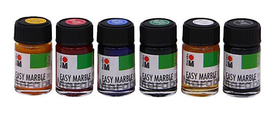 Marmorierfarbe Set 6, je 15 ml