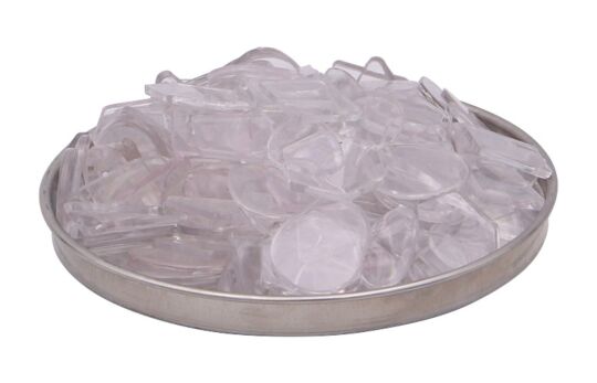 Mosaik Kristall Transparent Flach Groß, 300 g
