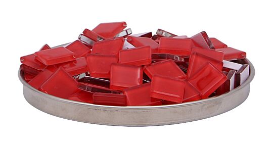 Mosaiksteine aus Glas Rot, 2 x 2 cm, 1 kg