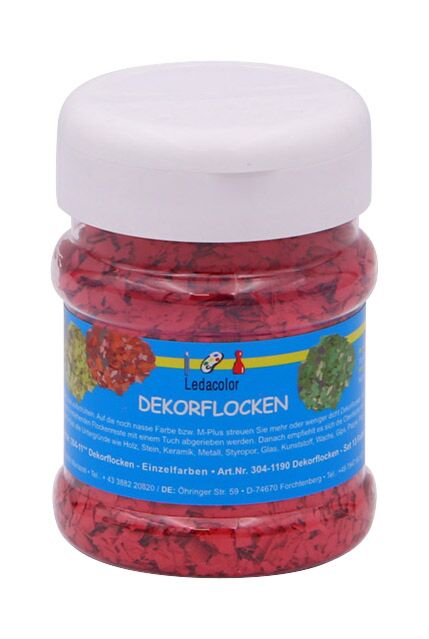 Dekorflocken Rot, 100 g