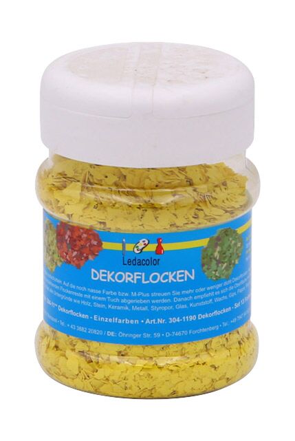 Dekorflocken Gelb, 100 g