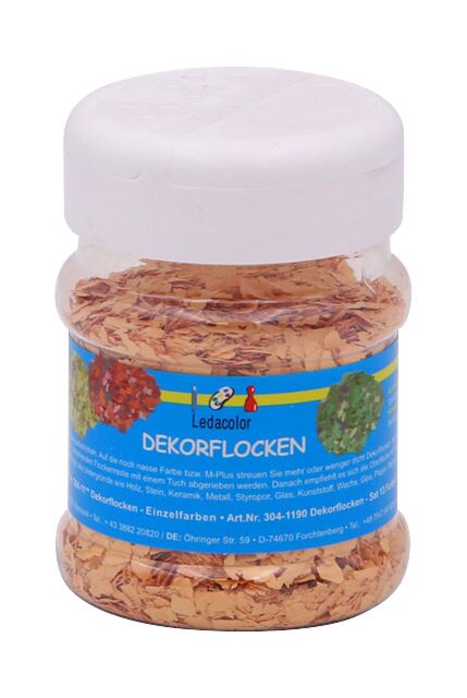 Dekorflocken Hellorange, 100 g