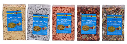Blattmetall - Flocken fein Set 5 Farben