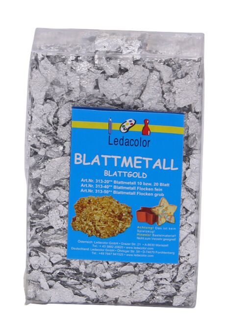 Blattmetall - Flocken fein Silber 3g