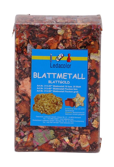 Blattmetall - Flocken fein Rot geflammt 3g