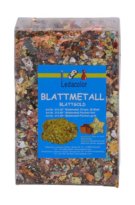 Blattmetall - Flocken fein Grün geflammt 3g