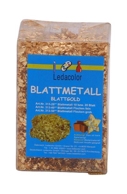 Blattmetall - Flocken grob Gold 12g