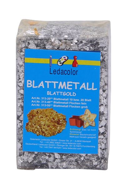 Blattmetall - Flocken grob Silber 12g