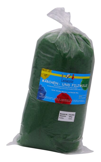 Märchen- und Filzwolle Grün, 100 g