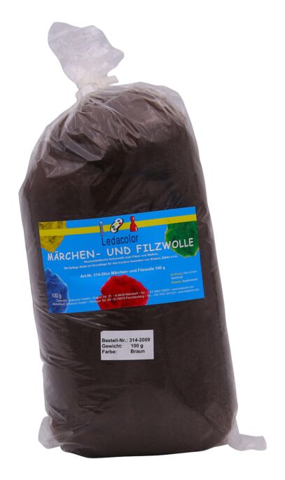 Märchen- und Filzwolle Braun, 100 g