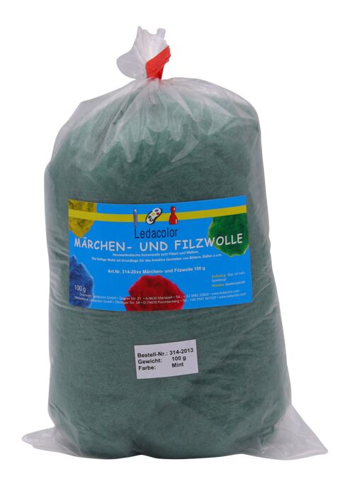 Märchen- und Filzwolle Mint, 100 g