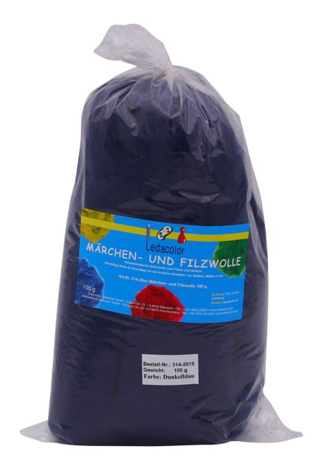 Märchen- und Filzwolle Dunkelblau, 100 g