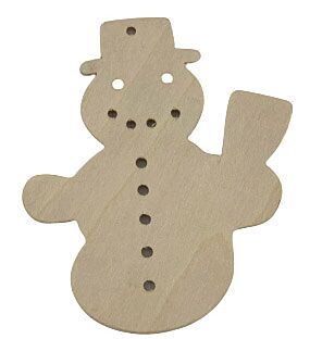 Holzbehang Set 12, Schneemänner 8 x 6 cm