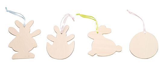 Holzbehang Ostermotive Set 4, 7 x 5,5 cm