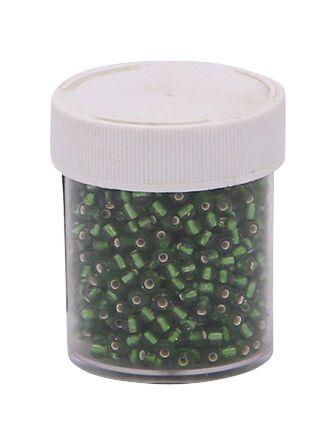 Glasperlen Grün, 80g Dose ca. 1350 Stk.