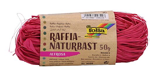 Raffia Naturbast Altrosa, 50 g