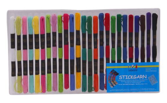 Stickgarn Set 25 Farben à 8m
