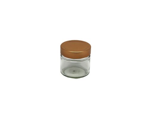 Kerzenglas 212 ml, mit Deckel Kupfer