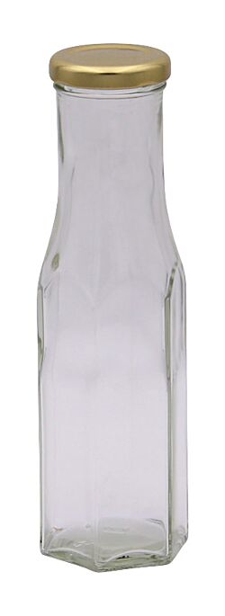 6-Kant Flasche 250ml mit Schraubverschluss 250ml
