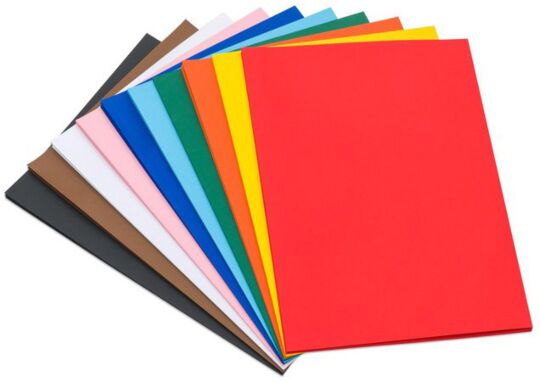 Fotokarton, 300g, 50Bl., 50x70cm, 10 Stk.Fbg.sort.