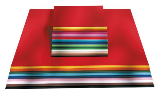 Tonzeichenpapier,130g,100Bl.,50x70cm, 10Farb.sort.