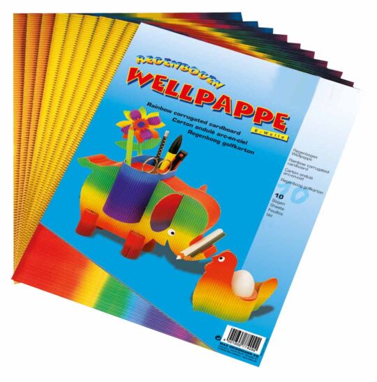Wellpappe Regenbogen Set 10