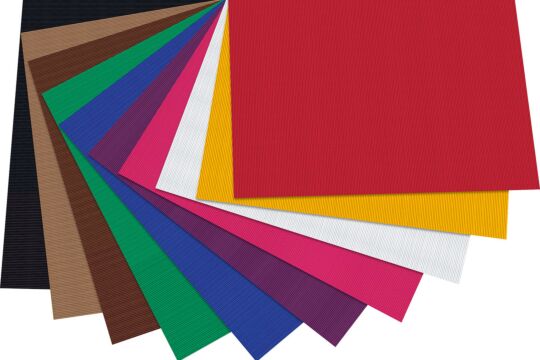 Bastelwellpappe Set 10 Farb.sort., 50x70 cm