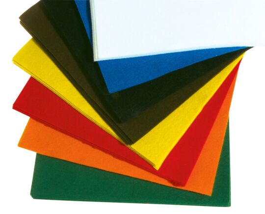 Bastelfilz Set 8 Farben sortiert, 20 x 30 cm