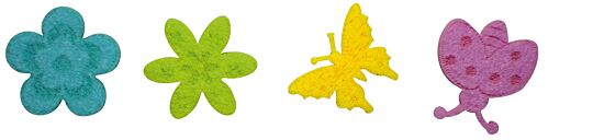 Filzdekoset Frühling Set 80 Teile