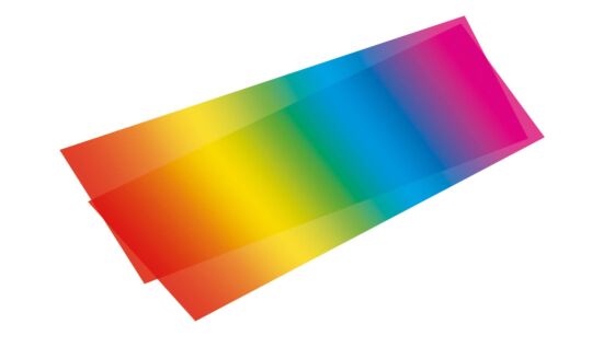 Regenbogenpapier Transparent, Set 25