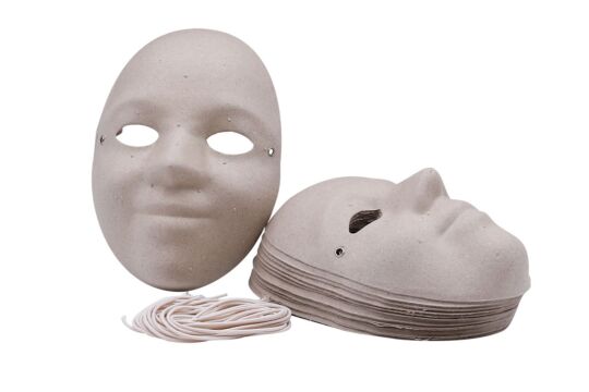 Maske aus Karton Set 12