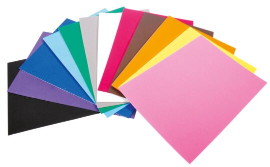 Moosgummi selbstklebend 12 Farben