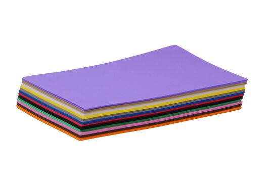 Moosgummi 2 x 12 Farben sortiert, A3