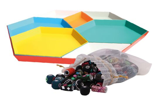 Materialwabe + Perlenmix Groß