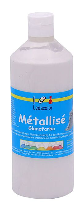 Ledacolor Métallisé Farbe Weiß, 500 ml