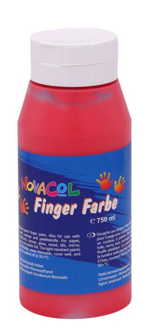 Fingerfarbe Rot, 750 ml