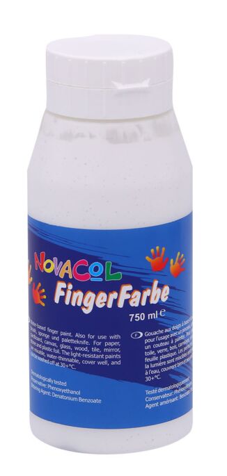 Fingerfarbe Weiß, 750 ml