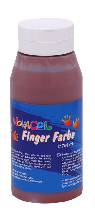 Fingerfarbe Braun, 750 ml