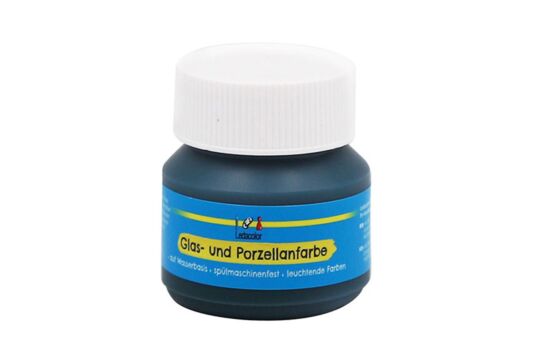 Glas- und Porzellanfarbe Blau, 50 ml