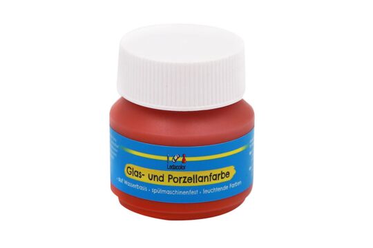 Glas- und Porzellanfarbe Rot, 50 ml